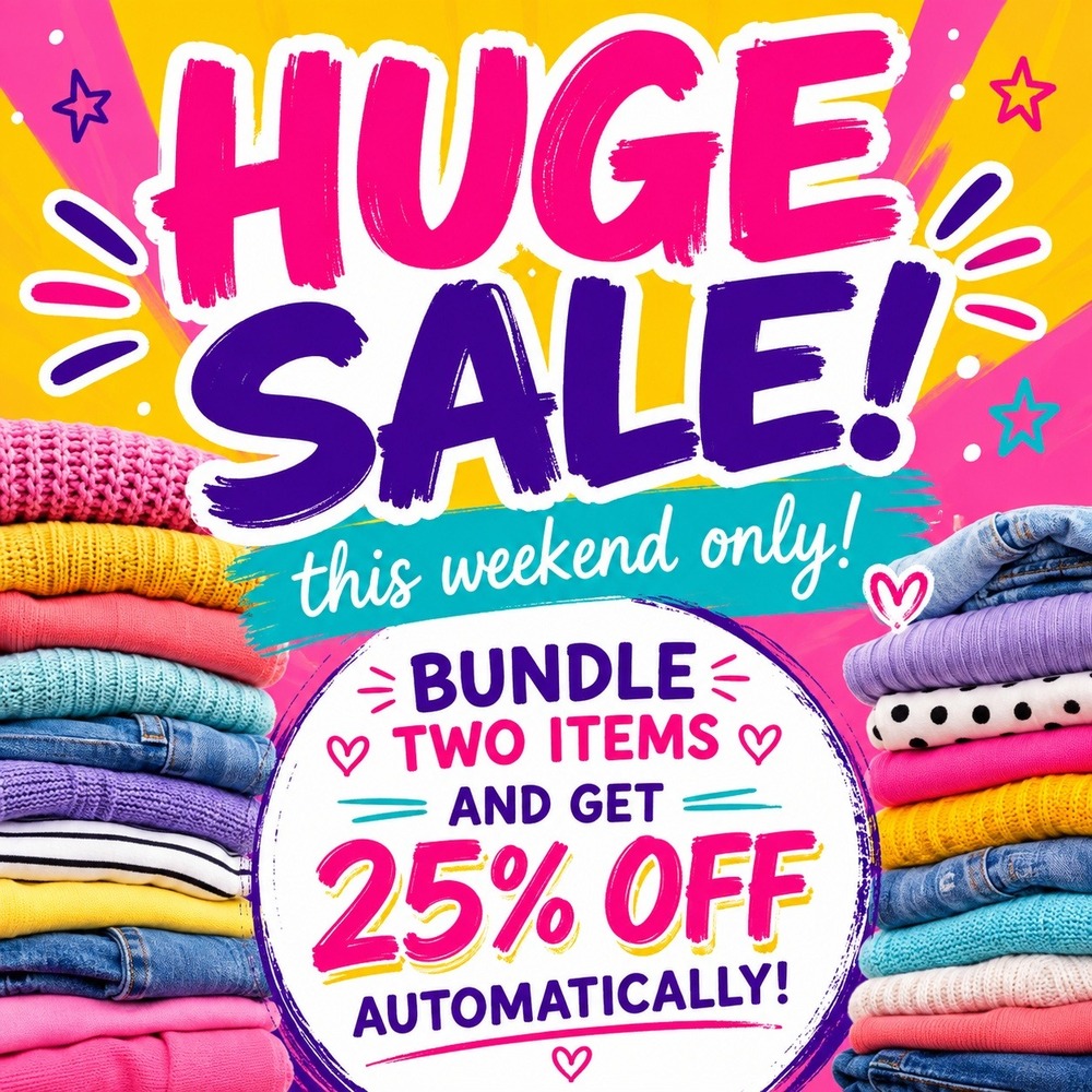 Weekend Sale 25% off bundles of 2 or more! Enjoy!!!